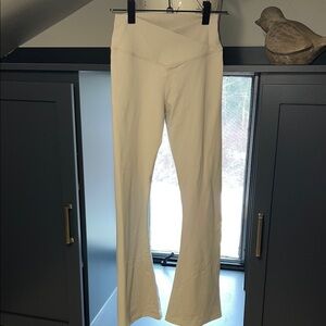 Cream Flared Leggings